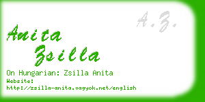 anita zsilla business card